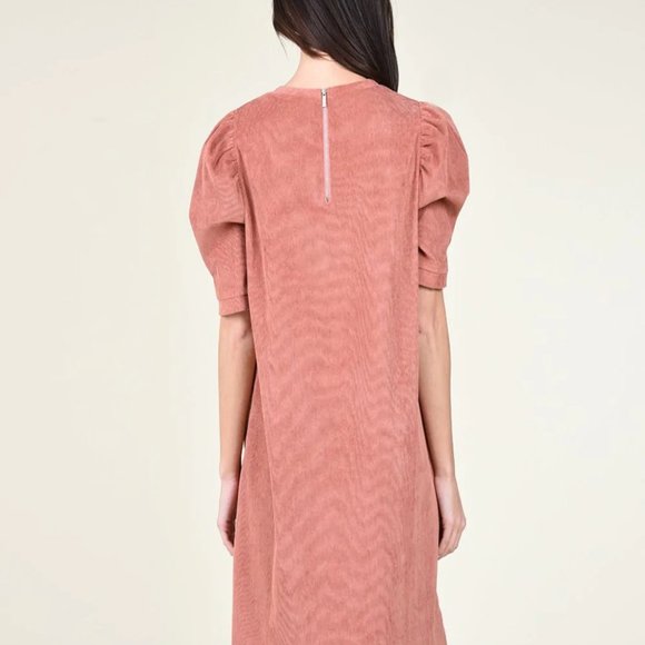 Suede Mini Dress - Blush - Picture 4 of 4